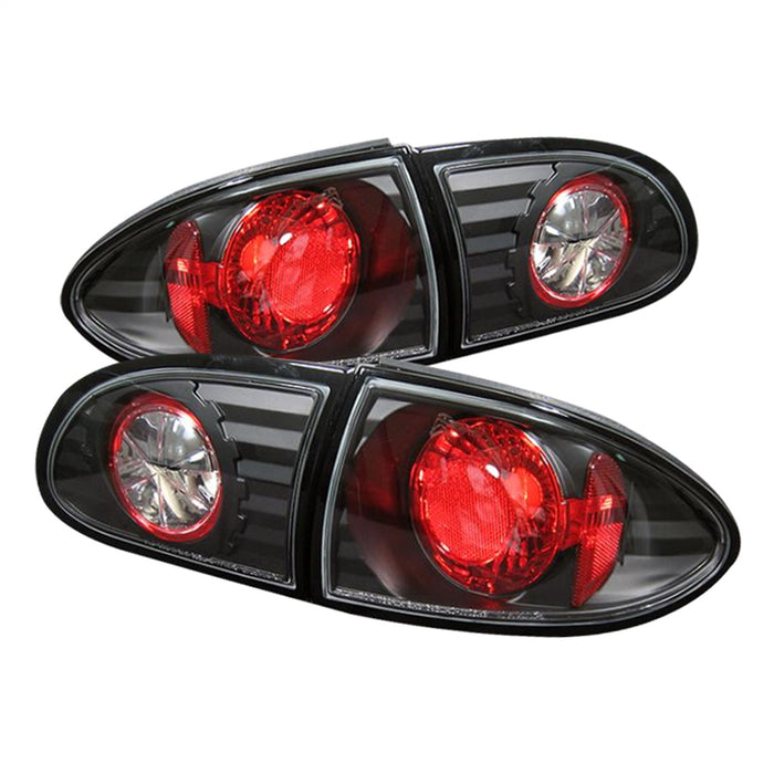 Spyder Auto 5001245 Euro Style Tail Lights; Uses Stock Bulbs; Pair; Black; - Truck Part Superstore