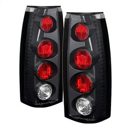 Spyder Auto 5001283 Euro Style Tail Lights; Uses Stock Bulbs; Pair; Black; - Truck Part Superstore