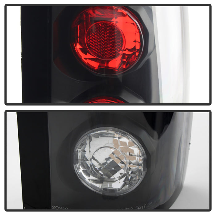 Spyder Auto 5001283 Euro Style Tail Lights; Uses Stock Bulbs; Pair; Black; - Truck Part Superstore