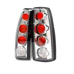 Spyder Auto 5001290 Euro Style Tail Lights; Uses Stock Bulbs; Pair; Chrome; - Truck Part Superstore