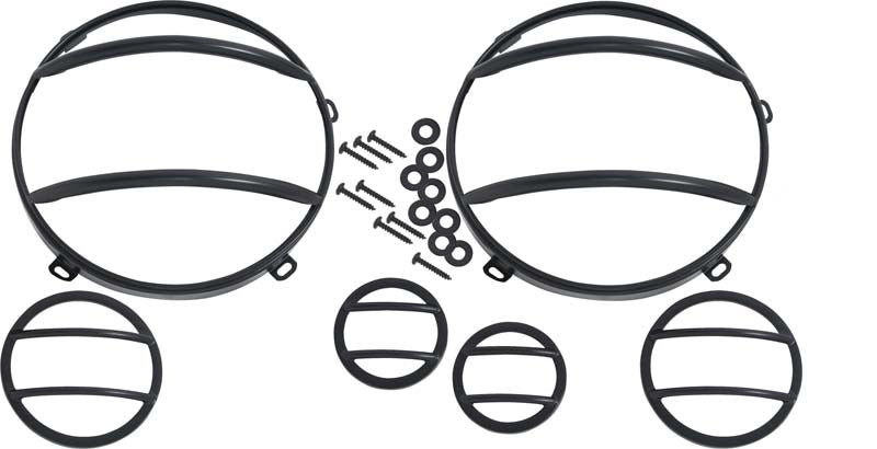 Kentrol 50013 Jeep JK Headlight and Marker Cover Set 6 Pieces 07-18 Wrangler JK Powdercoat Black Kentrol - Truck Part Superstore