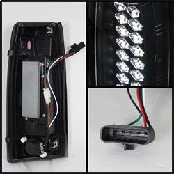 Spyder Auto 5001351 LED Tail Lights; Uses Stock Bulbs; 16 LED; Pair; Black; - Truck Part Superstore