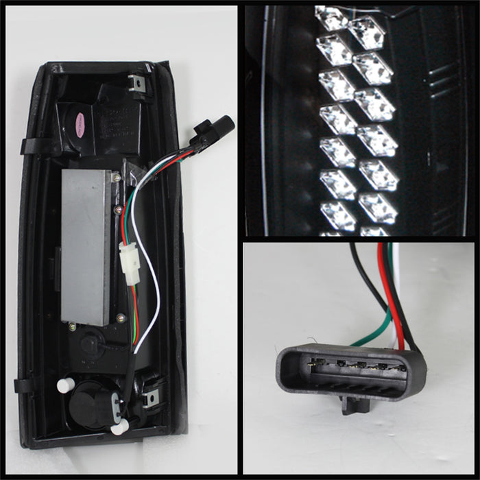 Spyder Auto 5001351 LED Tail Lights; Uses Stock Bulbs; 16 LED; Pair; Black; - Truck Part Superstore