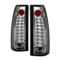 Spyder Auto 5001368 LED Tail Lights; Uses Stock Bulbs; 16 LED; Pair; Chrome; - Truck Part Superstore