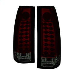 Spyder Auto 5001382 LED Tail Lights; Uses Stock Bulbs; Pair; Red/Smoke; - Truck Part Superstore