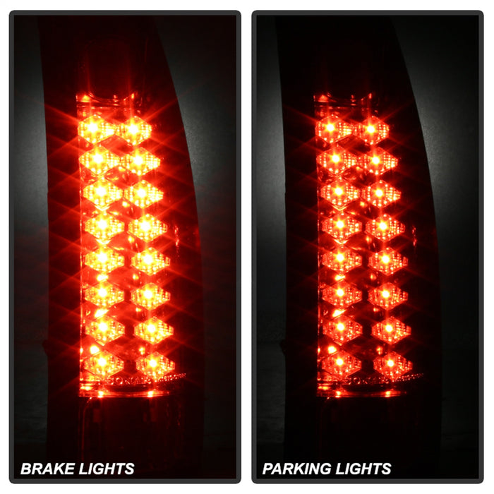 Spyder Auto 5001382 LED Tail Lights; Uses Stock Bulbs; Pair; Red/Smoke; - Truck Part Superstore