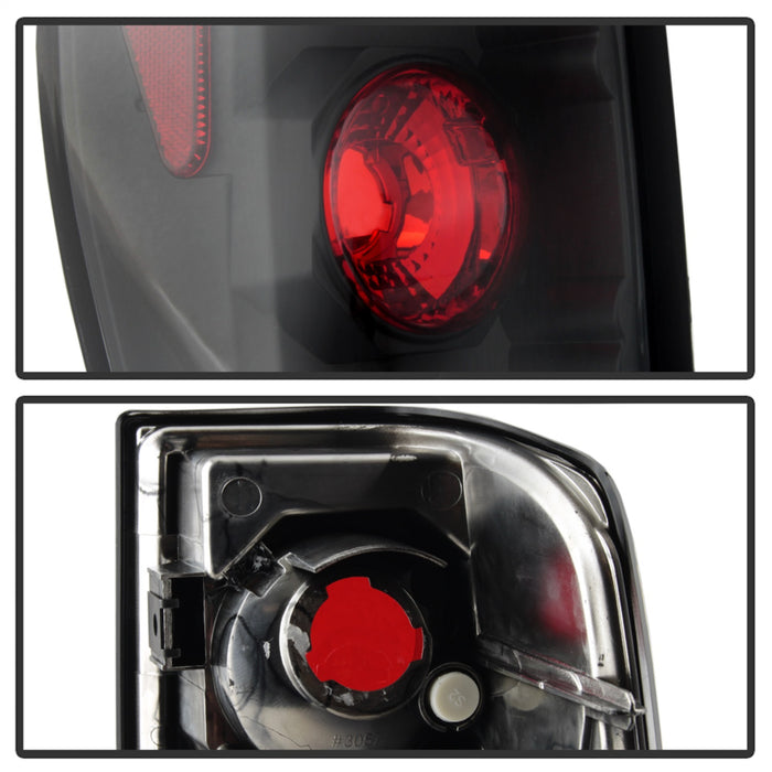 Spyder Auto 5001412 Euro Style Tail Lights; Uses Stock Bulbs; Pair; Black; - Truck Part Superstore