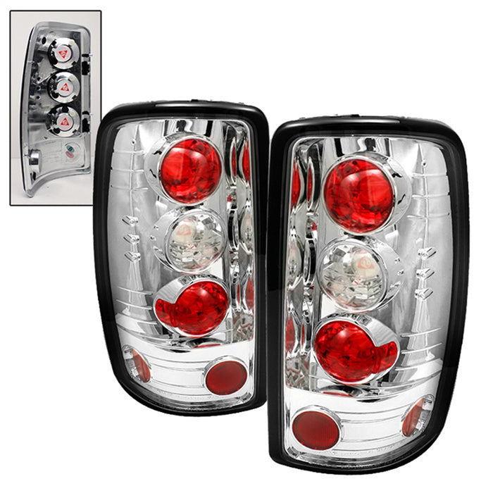 Spyder Auto 5001481 Euro Style Tail Lights; Uses Stock Bulbs; Pair; Chrome; - Truck Part Superstore