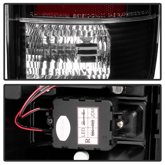Spyder Auto 5001528 LED Tail Lights; Uses Stock Bulbs; Pair; Black; - Truck Part Superstore
