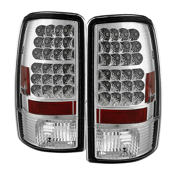 Spyder Auto 5001535 LED Tail Lights; Uses Stock Bulbs; Pair; Chrome; - Truck Part Superstore