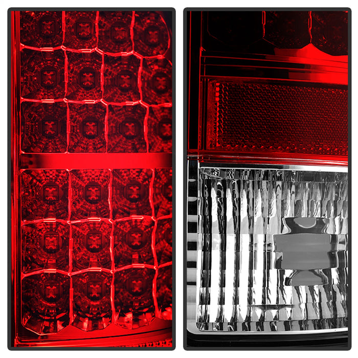 Spyder Auto 5001542 LED Tail Lights; Uses Stock Bulbs; Pair; Red/Clear; - Truck Part Superstore