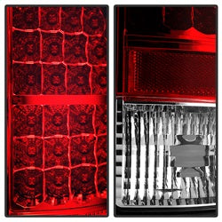 Spyder Auto 5001542 LED Tail Lights; Uses Stock Bulbs; Pair; Red/Clear; - Truck Part Superstore
