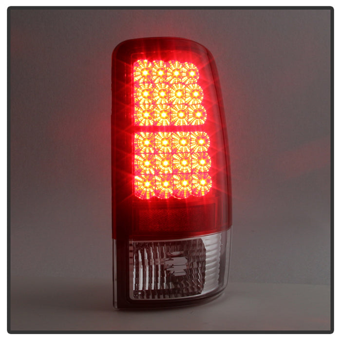 Spyder Auto 5001542 LED Tail Lights; Uses Stock Bulbs; Pair; Red/Clear; - Truck Part Superstore
