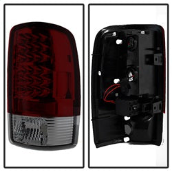 Spyder Auto 5001559 LED Tail Lights; Uses Stock Bulbs; Pair; Red/Smoke; - Truck Part Superstore