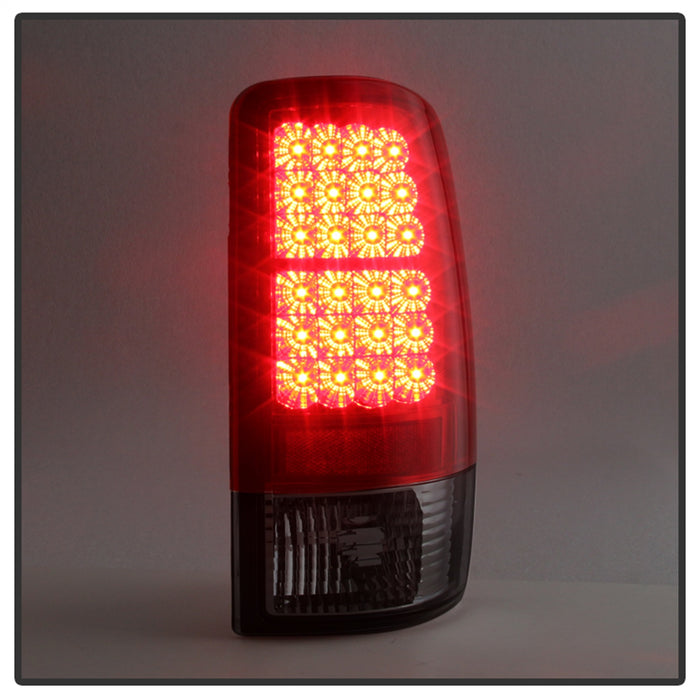 Spyder Auto 5001559 LED Tail Lights; Uses Stock Bulbs; Pair; Red/Smoke; - Truck Part Superstore