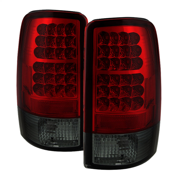 Spyder Auto 5001559 LED Tail Lights; Uses Stock Bulbs; Pair; Red/Smoke; - Truck Part Superstore