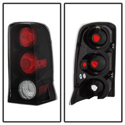 Spyder Auto 5001597 Euro Style Tail Lights; Uses Stock Bulbs; Pair; Black; - Truck Part Superstore