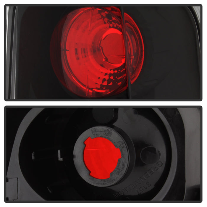 Spyder Auto 5001597 Euro Style Tail Lights; Uses Stock Bulbs; Pair; Black; - Truck Part Superstore
