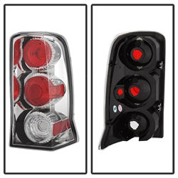 Spyder Auto 5001603 Euro Style Tail Lights; Uses Stock Bulbs; Pair; Chrome; - Truck Part Superstore