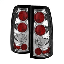 Spyder Auto 5001702 Euro Style Tail Lights; Uses Stock Bulbs; Pair; Chrome; - Truck Part Superstore
