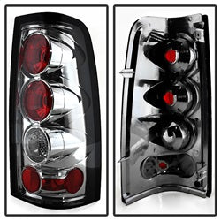Spyder Auto 5001702 Euro Style Tail Lights; Uses Stock Bulbs; Pair; Chrome; - Truck Part Superstore