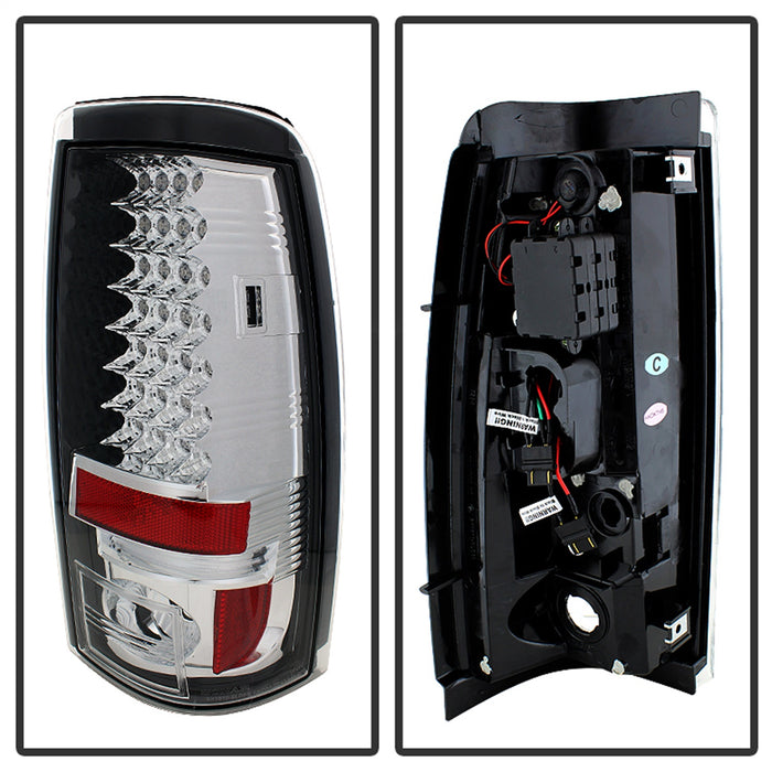 Spyder Auto 5001733 LED Tail Lights; Uses Stock Bulbs; Pair; 28 LED; Chrome; - Truck Part Superstore