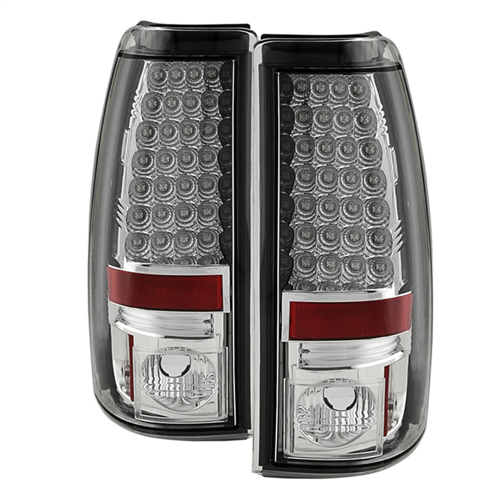 Spyder Auto 5001733 LED Tail Lights; Uses Stock Bulbs; Pair; 28 LED; Chrome; - Truck Part Superstore