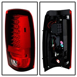 Spyder Auto 5001740 LED Tail Lights; Uses Stock Bulbs; Pair; 28 LED; Red/Clear; - Truck Part Superstore