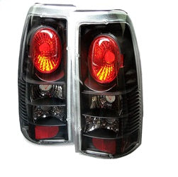 Spyder Auto 5001986 Euro Style Tail Lights; Uses Stock Bulbs; Pair; Black; - Truck Part Superstore