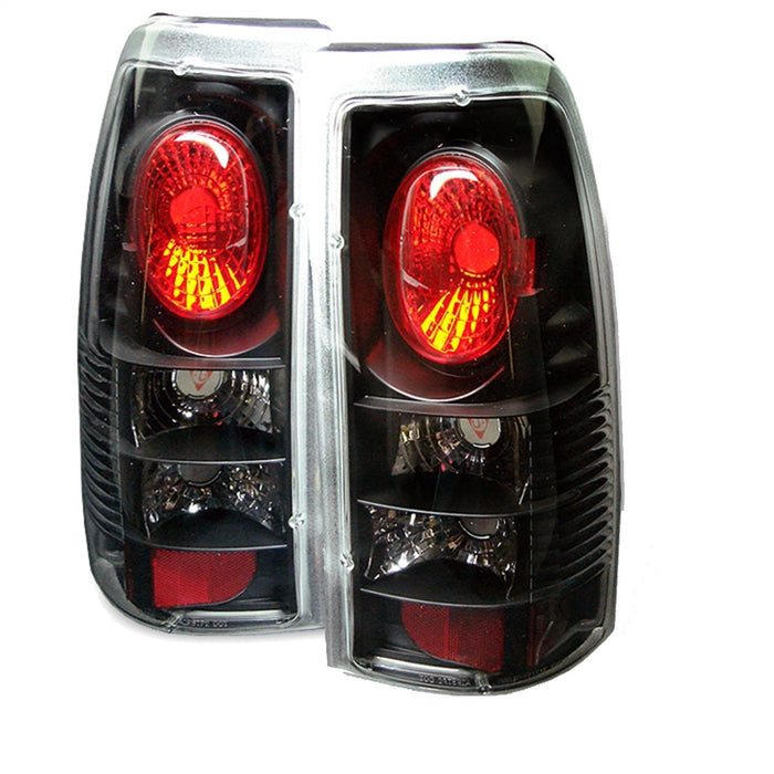 Spyder Auto 5001986 Euro Style Tail Lights; Uses Stock Bulbs; Pair; Black; - Truck Part Superstore