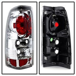 Spyder Auto 5001993 Euro Style Tail Lights; Uses Stock Bulbs; Pair; Chrome; - Truck Part Superstore