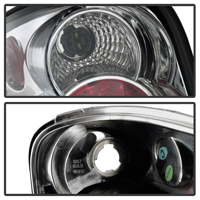Spyder Auto 5002228 Euro Style Tail Lights; Uses Stock Bulbs; Pair; Chrome; - Truck Part Superstore
