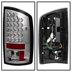 Spyder Auto 5002563 LED Tail Lights; Uses Stock Bulbs; 22 LED; Pair; Chrome; - Truck Part Superstore