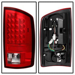 Spyder Auto 5002570 LED Tail Lights; Uses Stock Bulbs; Pair; Red/Clear; - Truck Part Superstore