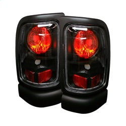Spyder Auto 5002662 Euro Style Tail Lights; Uses Stock Bulbs; w/Amber Lens; Pair; Black; - Truck Part Superstore