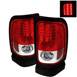 Spyder Auto 5002716 LED Tail Lights; Uses Stock Bulbs; Pair; Red/Clear; - Truck Part Superstore