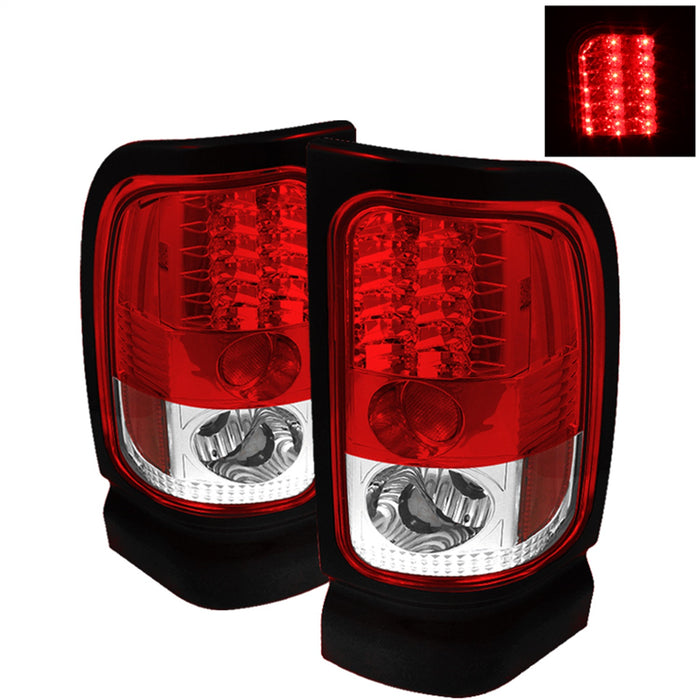 Spyder Auto 5002716 LED Tail Lights; Uses Stock Bulbs; Pair; Red/Clear; - Truck Part Superstore