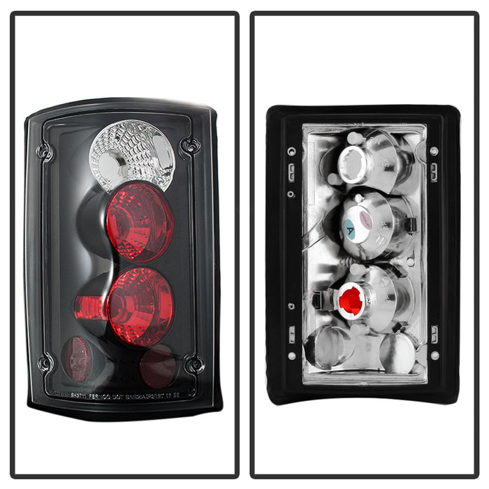 Spyder Auto 5002914 Euro Style Tail Lights; Uses Stock Bulbs; Pair; Black; - Truck Part Superstore
