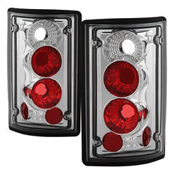Spyder Auto 5002921 Euro Style Tail Lights; Uses Stock Bulbs; Pair; Chrome; - Truck Part Superstore
