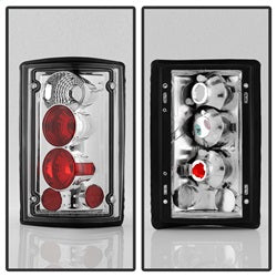 Spyder Auto 5002921 Euro Style Tail Lights; Uses Stock Bulbs; Pair; Chrome; - Truck Part Superstore