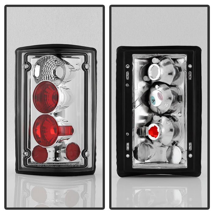 Spyder Auto 5002921 Euro Style Tail Lights; Uses Stock Bulbs; Pair; Chrome; - Truck Part Superstore