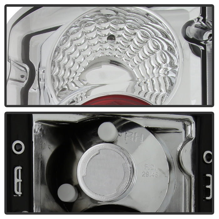 Spyder Auto 5002921 Euro Style Tail Lights; Uses Stock Bulbs; Pair; Chrome; - Truck Part Superstore
