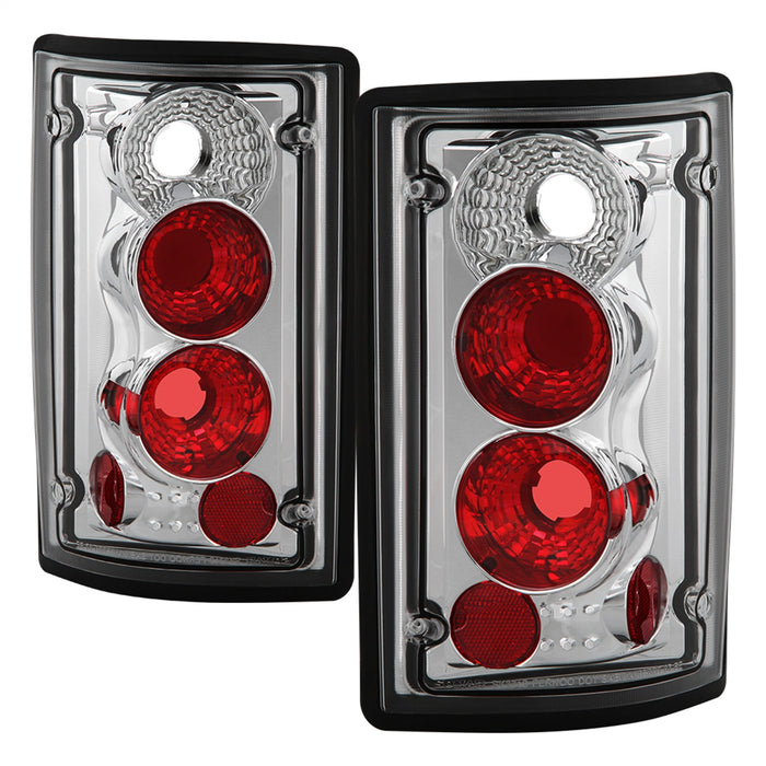 Spyder Auto 5002921 Euro Style Tail Lights; Uses Stock Bulbs; Pair; Chrome; - Truck Part Superstore