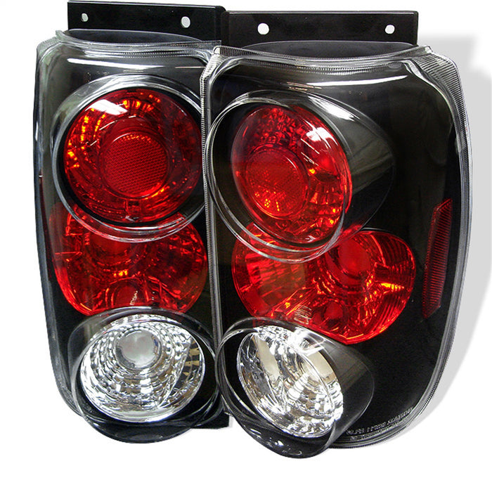 Spyder Auto 5002990 Euro Style Tail Lights; Uses Stock Bulbs; Pair; Black; - Truck Part Superstore