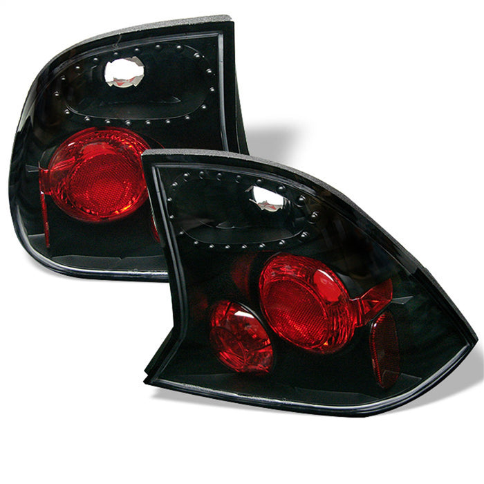 Spyder Auto 5003072 Euro Style Tail Lights; Uses Stock Bulbs; Pair; Black; - Truck Part Superstore