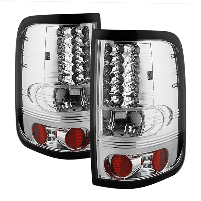 Spyder Auto 5003256 LED Tail Lights; Uses Stock Bulbs; Pair; Chrome; - Truck Part Superstore