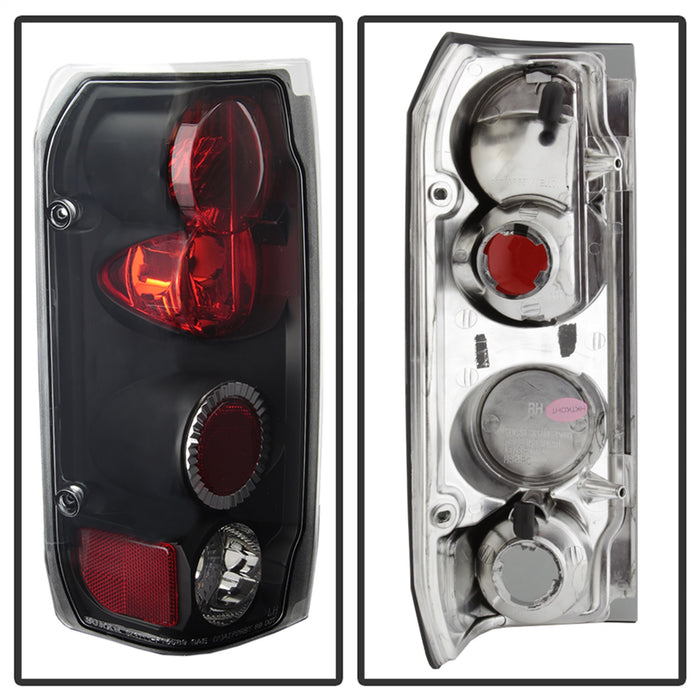 Spyder Auto 5003300 Euro Style Tail Lights; Uses Stock Bulbs; Pair; Black; - Truck Part Superstore