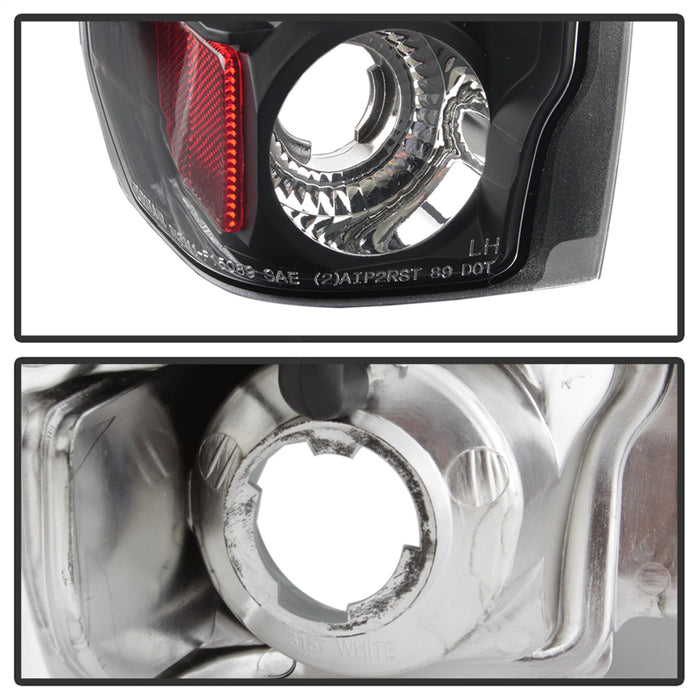 Spyder Auto 5003300 Euro Style Tail Lights; Uses Stock Bulbs; Pair; Black; - Truck Part Superstore