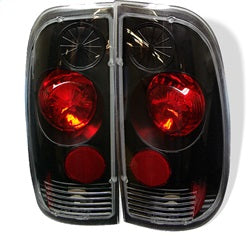 Spyder Auto 5003348 Euro Style Tail Lights; Uses Stock Bulbs; Pair; Black; - Truck Part Superstore