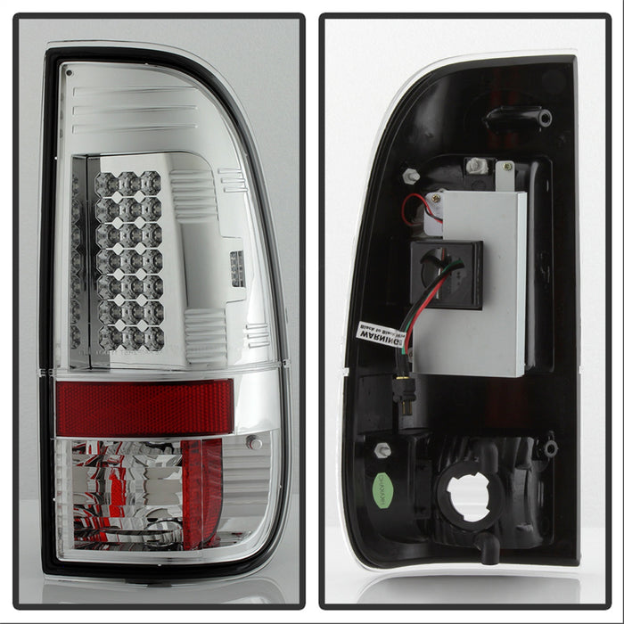 Spyder Auto 5003478 LED Tail Lights; Uses Stock Bulbs; Pair; Chrome; - Truck Part Superstore